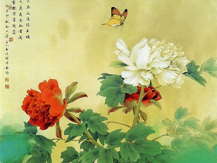 Chinese painting ZouChuanAn-Floweram57p wallcoo.com